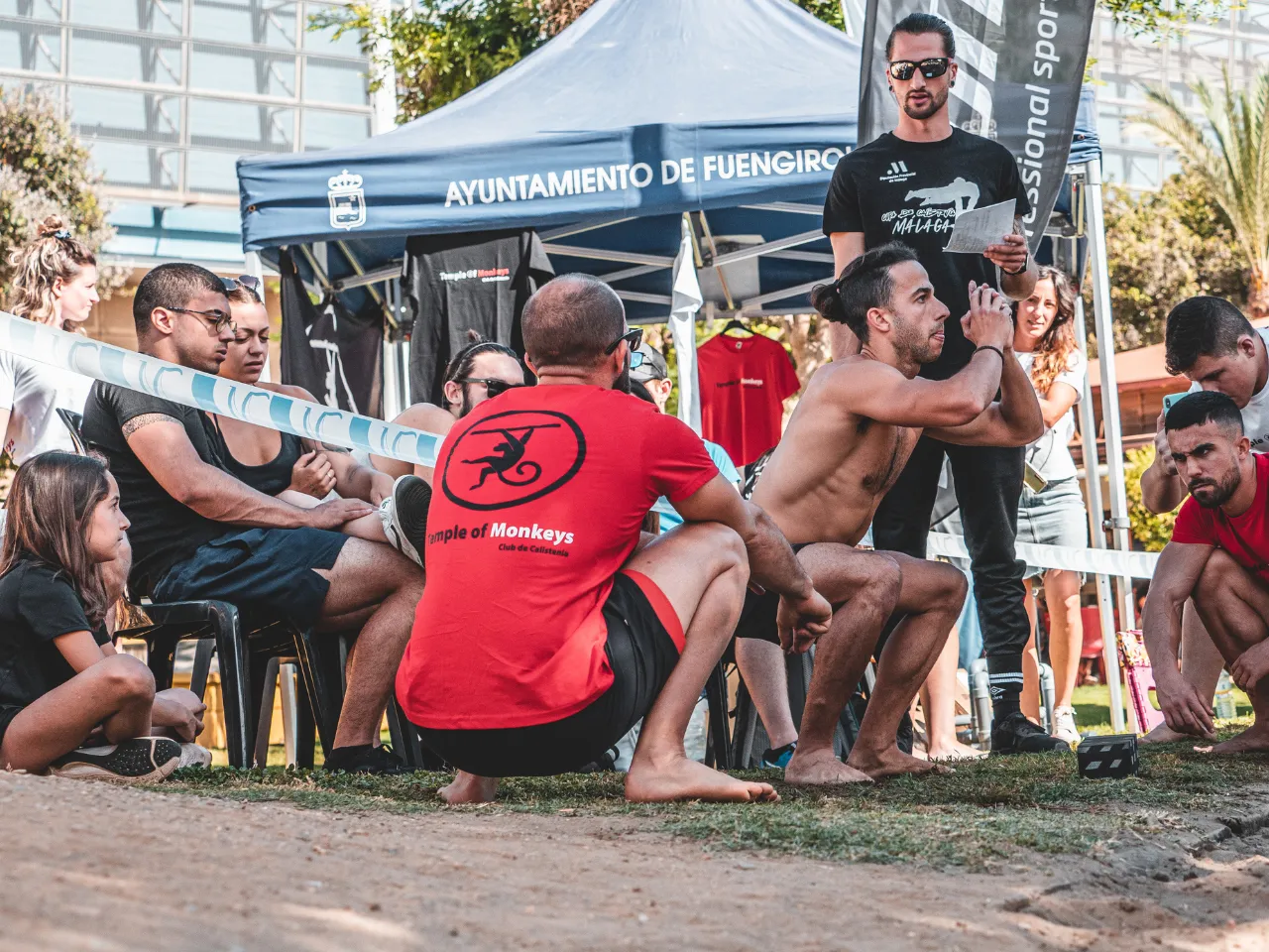 Badía haciendo Sentadillas Final II Copa de Málaga
