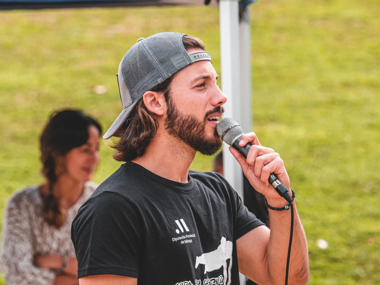 Carlos Colombo animando el evento