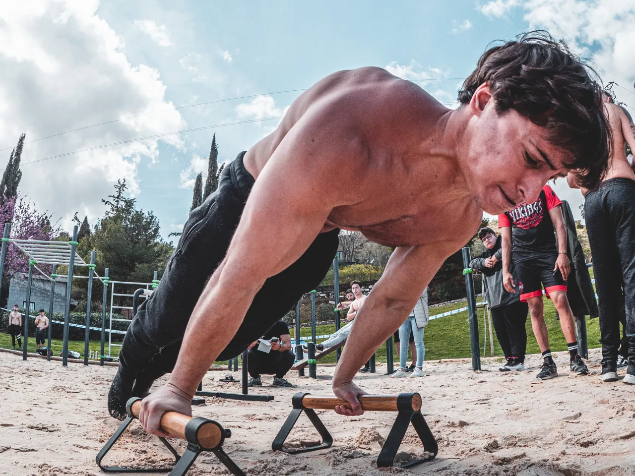 Cherra en su primera competición