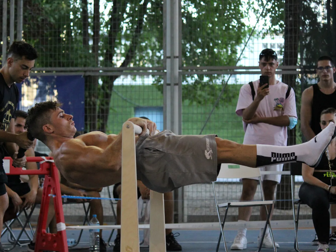 Edu Villar haciendo Front Touch Final de España 2022