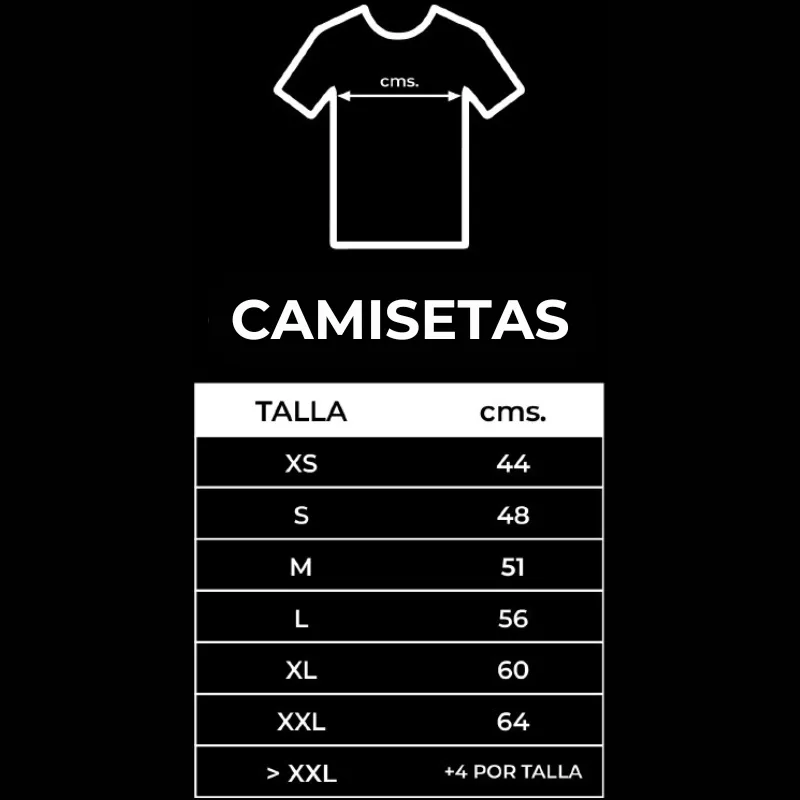 Guía de tallas camisetas Bars Breakers