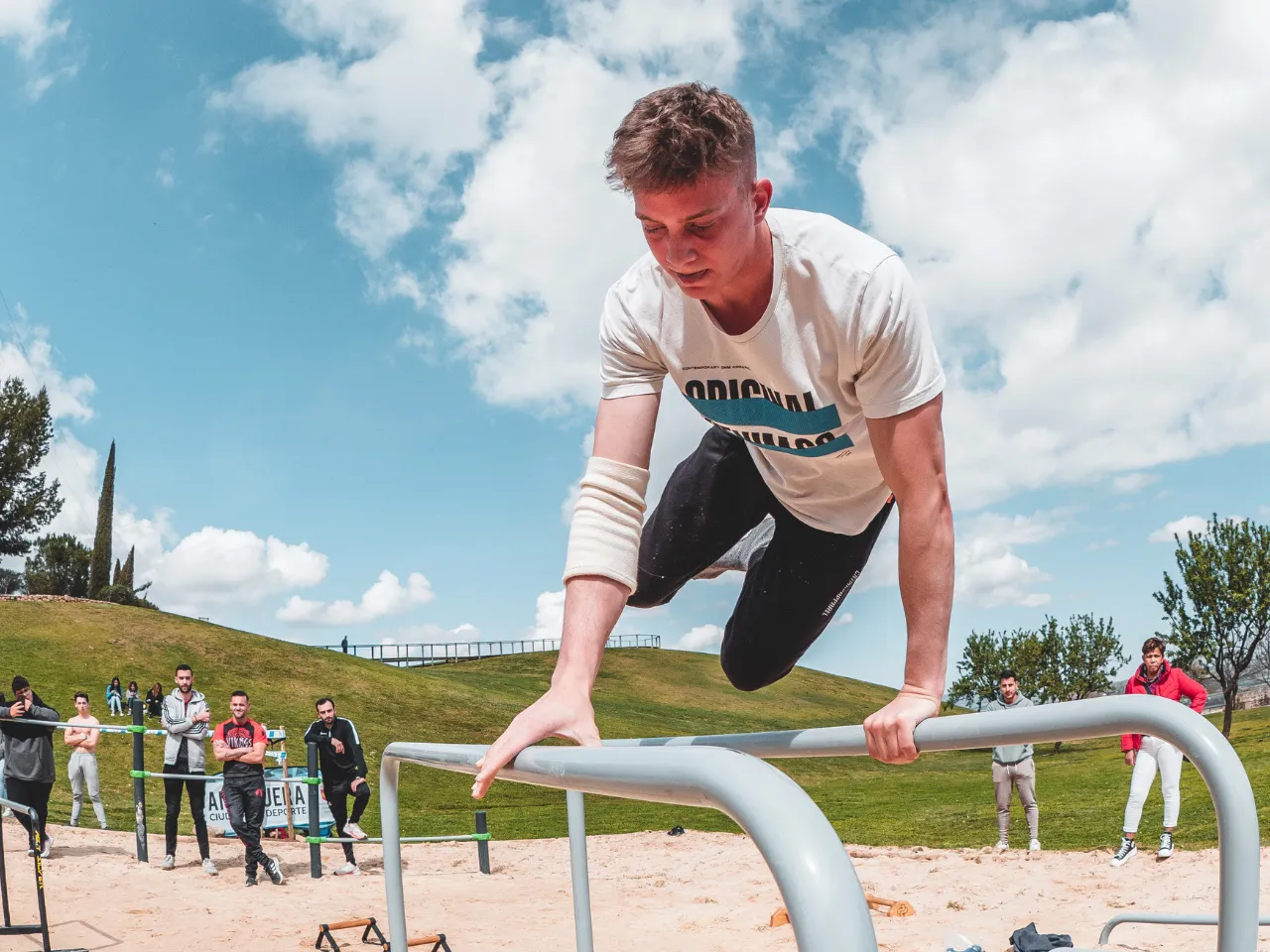 Guille participando en su primera competición