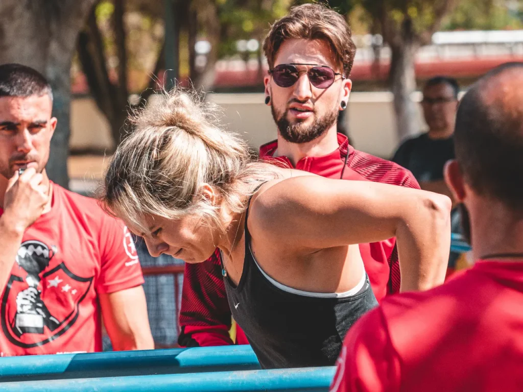 Julia haciendo fondos Final III Copa de Málaga