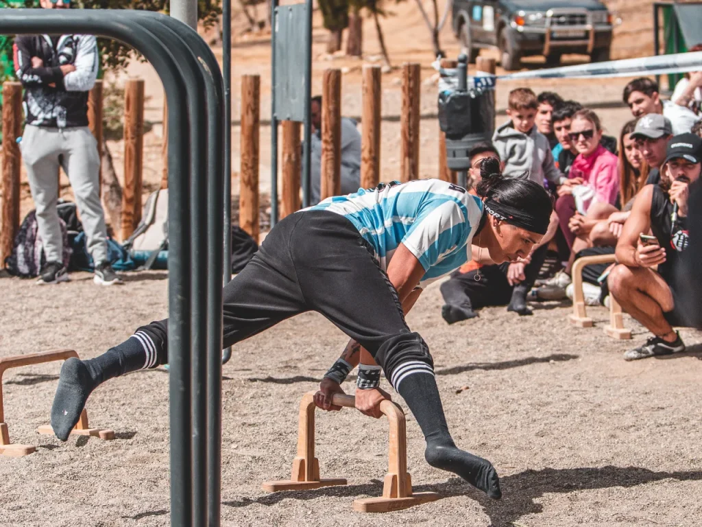 Maradona haciendo side planche