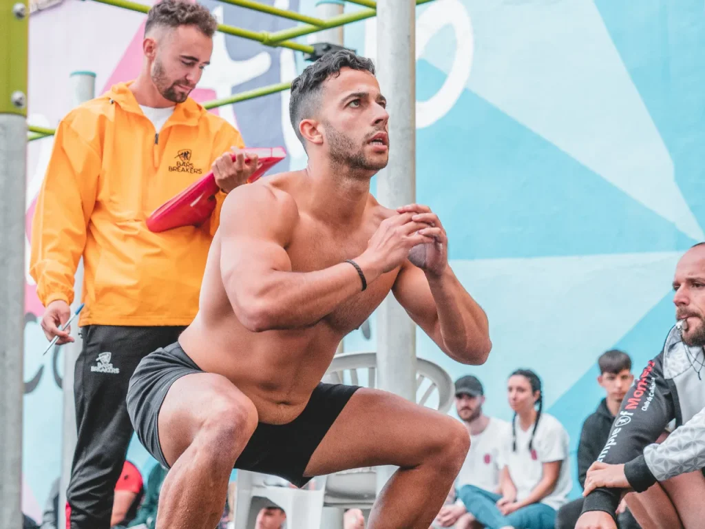 Badía haciendo sentadillas 3º Stage (Marbella)