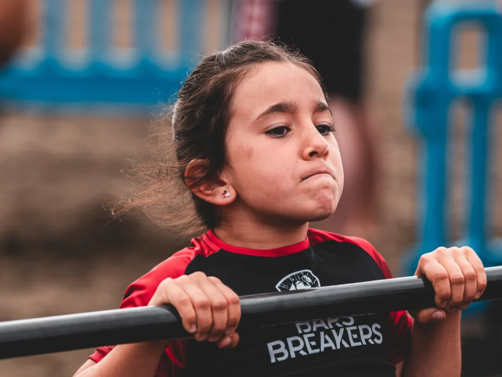 Candela entrenando con proyección competitiva